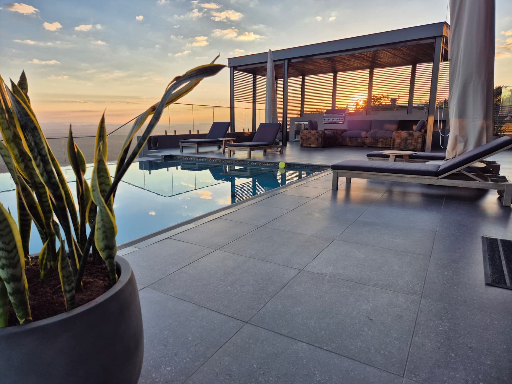 Aerial view of Baobab House luxury accommodation